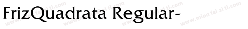 FrizQuadrata Regular字体转换